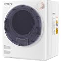 Elevon 2.6 cu.ft Portable Laundry Dryer,800W Electric Clothes Dryer with Stainless Steel Tub,Front Load with Exhaust Pipe,5 Automatic Drying Modes LCD Control Panel for Apartment Home Dorm RV,White
