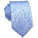 Elfeves Men's Tie Cravat Jacquard Luxury Small Floral Pattern Wedding Necktie