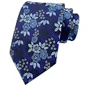 Elfeves Men's Tie Cravat Jacquard Luxury Small Floral Pattern Wedding Necktie
