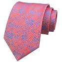 Elfeves Men's Tie Cravat Jacquard Luxury Small Floral Pattern Wedding Necktie
