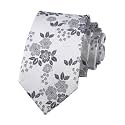Elfeves Men's Tie Cravat Jacquard Luxury Small Floral Pattern Wedding Necktie