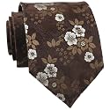 Elfeves Men's Tie Cravat Jacquard Luxury Small Floral Pattern Wedding Necktie
