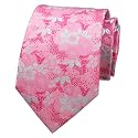 Elfeves Men's Tie Cravat Jacquard Luxury Small Floral Pattern Wedding Necktie