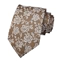 Elfeves Men's Tie Cravat Jacquard Luxury Small Floral Pattern Wedding Necktie