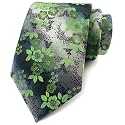 Elfeves Men's Tie Cravat Jacquard Luxury Small Floral Pattern Wedding Necktie