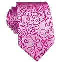 Elfeves Men's Tie Cravat Jacquard Luxury Small Floral Pattern Wedding Necktie
