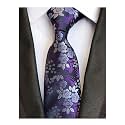 Elfeves Men's Tie Cravat Jacquard Luxury Small Floral Pattern Wedding Necktie