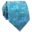 Elfeves Men's Tie Cravat Jacquard Luxury Small Floral Pattern Wedding Necktie