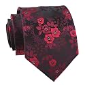Elfeves Men's Tie Cravat Jacquard Luxury Small Floral Pattern Wedding Necktie