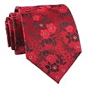 Elfeves Men's Tie Cravat Jacquard Luxury Small Floral Pattern Wedding Necktie