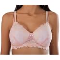 ELGANTE Women39s Peach LACE Padded Non- Wired