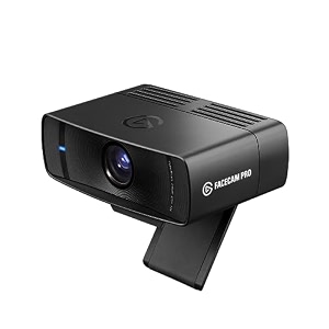 elgato facecam pro true 4k60 ultra hd webcam for live streaming gaming video calls advanced light correction dslr style control wide angle works with obs teamszoom pcmac black