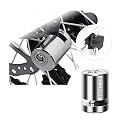 Eliane Disc Lock Motorcycle Brake Anti-Theft Waterproof for Motorcycles Bike Scooter Stainless Steel Heavy Duty Painted Finish Anti Theft 7mm Pin Wheel Locking Security Bike Accessories (Chrome-1Pcs)