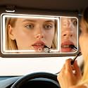 Eliane Car Visor Vanity Mirror with LED Lights & 3X Zoom – 3 Color Makeup Mirror, Dimmable Brightness, HD Glass, Touch Control, Universal Sun Visor Fit