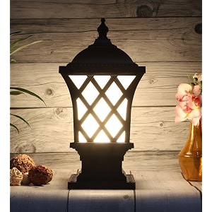 eliante by jainsons lights  copper brown aluminium outdoor gate light - exprees- coffee  brown aluminium gate light  for living room bedroom hallway  e27 holder  3 year warranty