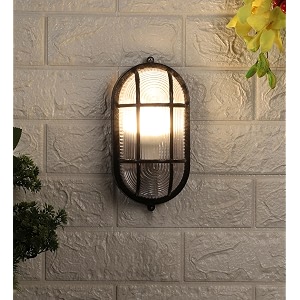 eliante plastic outdoor wall light black for living room bedroom dining room kitchen  3 years warranty  free - led lamp