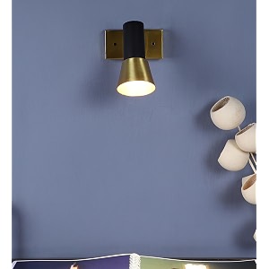 eliante trelix 7 watt led black and gold iron spot light  inbuilt led  wall down lighting for kitchens island museums offices ceiling lamp