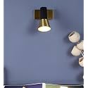 ELIANTE Trelix 7 Watt LED Black and Gold Iron Spot Light | Inbuilt LED | Wall Down Lighting for Kitchens Island Museums Offices Ceiling Lamp