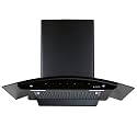 Elica 90cm 1350 m3/hr Filterless Autoclean Kitchen Chimney with 10 Years Motor & 5 Years Comprehensive Warranty | FL 900 SLIM HAC MS NERO | Black | Touch Control with Motion Sensor Control