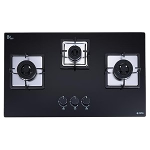 elica hob 3 burner auto ignition hobtop  direct flame brass burners  spillage proof fully sealed burner cups  5 years warranty on glass valves amp 2 years comprehensive  ind flexi ab 375 dx dfs ec