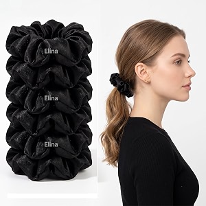 Elina 12 Pcs Luxury Satin Scrunchies Set