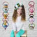 Elina Fashion Elastic Cute Cartoon Characters Ponytail Holder Rubber Bands (20 Pcs Assorted) Hair Accessories for Women, Baby Girls Kids |Fancy Design Toddler | Multicolor