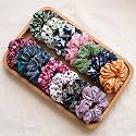 Elina Luxury Printed Scrunchies Set Anti-Hair Breakage