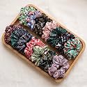 Elina Luxury Printed Scrunchies Set Anti-Hair Breakage