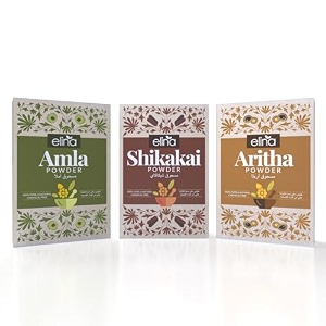 elina natural amla reetha shikakai powder for hair growth and strengthening 300gm 100gm x 1  ayurvedic herbal shampoo and conditioner  anti-dandruff prevents hair fall promotes shine