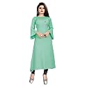 Cotton Plain amp Solid 34 Sleeve A-Line