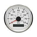 ELING 3 3/8 inch Universal GPS Speedometer Dashboard Gauge Display 80MPH 0-130Km/h with Red Backlight Autometer Replacement 9-36V(LED Shows Course)