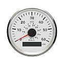 ELING GPS Speedometer 0-60KMH 0-40MPH Speed Gauge for Boat Yacht Vessels with Backlight 3-3/8'' (85mm) 12V/24V (LED Shows Course not Odometer)