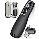 ELISWEEN Wireless Presenter with Carry Case, Presentation Clicker with Protective Storage Bag, Presentation Remote for Powerpoint, Mac, Computer, Laptop