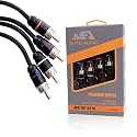 Elite Audio Premium 15ft 4-Channel | RCA Interconnect Cable | OFC |Shielded
