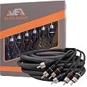 Elite Audio Premium 15ft 6-Channel | RCA Interconnect Cable | OFC |Shielded