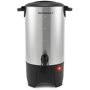 elite gourmet ccm040 stainless steel 40 cup coffee urn removable filter for easy cleanup two way dispenser with cool-touch handles electric coffee maker urn stainless steel