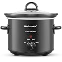 Elite Gourmet Glas Slow Cooker with Adjustable Temp, Entrees, Sauces, Stews & Dips, Dishwasher Safe Glass Lid & Crock, 3 Quart, Black