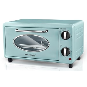 elite gourmet maximatic americana collection eto147m diner 5039s retro countertop toaster oven bake toast fits 834 pizza temperature control and adjustable timer 60 minutes 1000w 2 slices mint