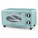 Elite Gourmet Maximatic Americana Collection ETO147M Diner 50's Retro Countertop Toaster Oven, Bake, Toast, Fits 8" Pizza, Temperature Control and Adjustable Timer 60 Minutes 1000W, 2 Slices, Mint