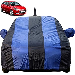 elite i20 dustproof car cover with mirror amp antenna pockets royal blue stripes taffeta polystertriple stitched compatible with hyundai elite i20 car cover 2014 to 2020 car accessories