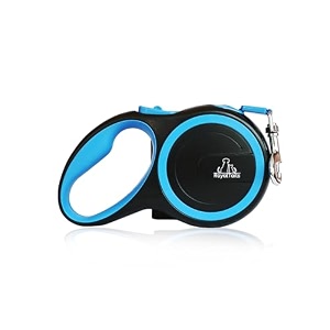 360 tangle free premium retractable dog leashheavy duty abs anti-slip handleone-hand brake pause amp lock alloy buckle ideal for dogs upto 50kg upto 26ft5mblue18 cm