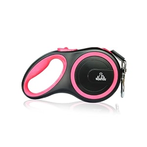 360 tangle free premium retractable dog leash heavy duty abs anti-slip handle one-hand brake pause amp lock alloy buckle ideal for dogs upto 50kgupto 26ft3mgrey17 cm