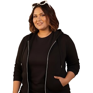 Elite soul Womens Plus Size Zipper Hoodie