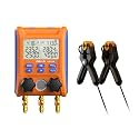 Elitech LMG-10 2-Way HVAC Manifold with Wired Temp Clamps