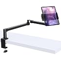 elitehood Aluminum iPad Desk Mount, 28in Long Arm iPad Holder for Bed/Sofa