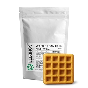 elixings french vanilla belgian waffle amp pancake premix 250gm multigrain 100 vegetarian and eggless no added preservatives