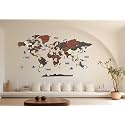 Elk 3D Wooden World Map Wall Decor for Home Office Size L 156x89 CM