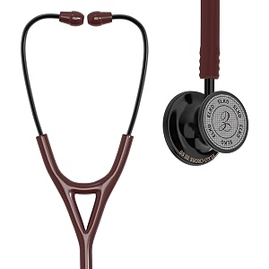 elko el-190 black edition cross iii ss stainless steel dual head acoustic stethoscope  adult amp pediatric stethocope with double-sided black chestpiece  two-way pvc tubing  doctors amp medical students chocolate