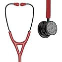 ELKO EL-190 Black edition CROSS III SS stainless steel dual head acoustic stethoscope | Adult &amp; Pediatric Stethocope with Double-sided Black Chestpiece | Two-Way PVC Tubing | Doctors &amp; Medical Students (Red)