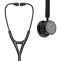 ELKO EL-190 Black edition CROSS III SS stainless steel dual head acoustic stethoscope | Adult &amp; Pediatric Stethocope with Double-sided Black Chestpiece | Two-Way PVC Tubing | Doctors &amp; Medical Students (Black)